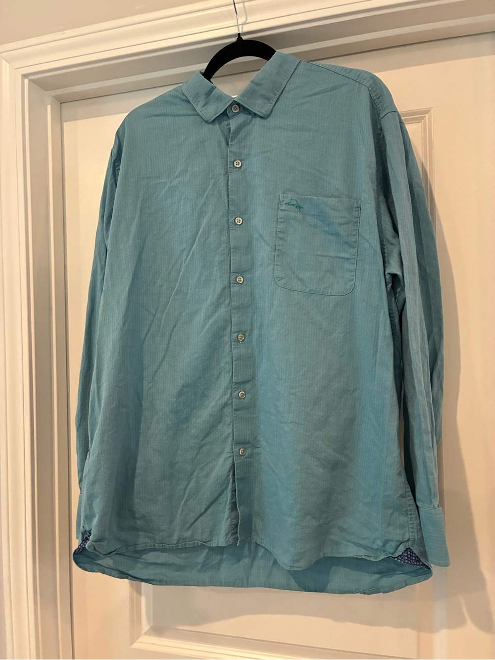 Tommy Bahama Turquoise Long-Sleeve Button-Down Shirt